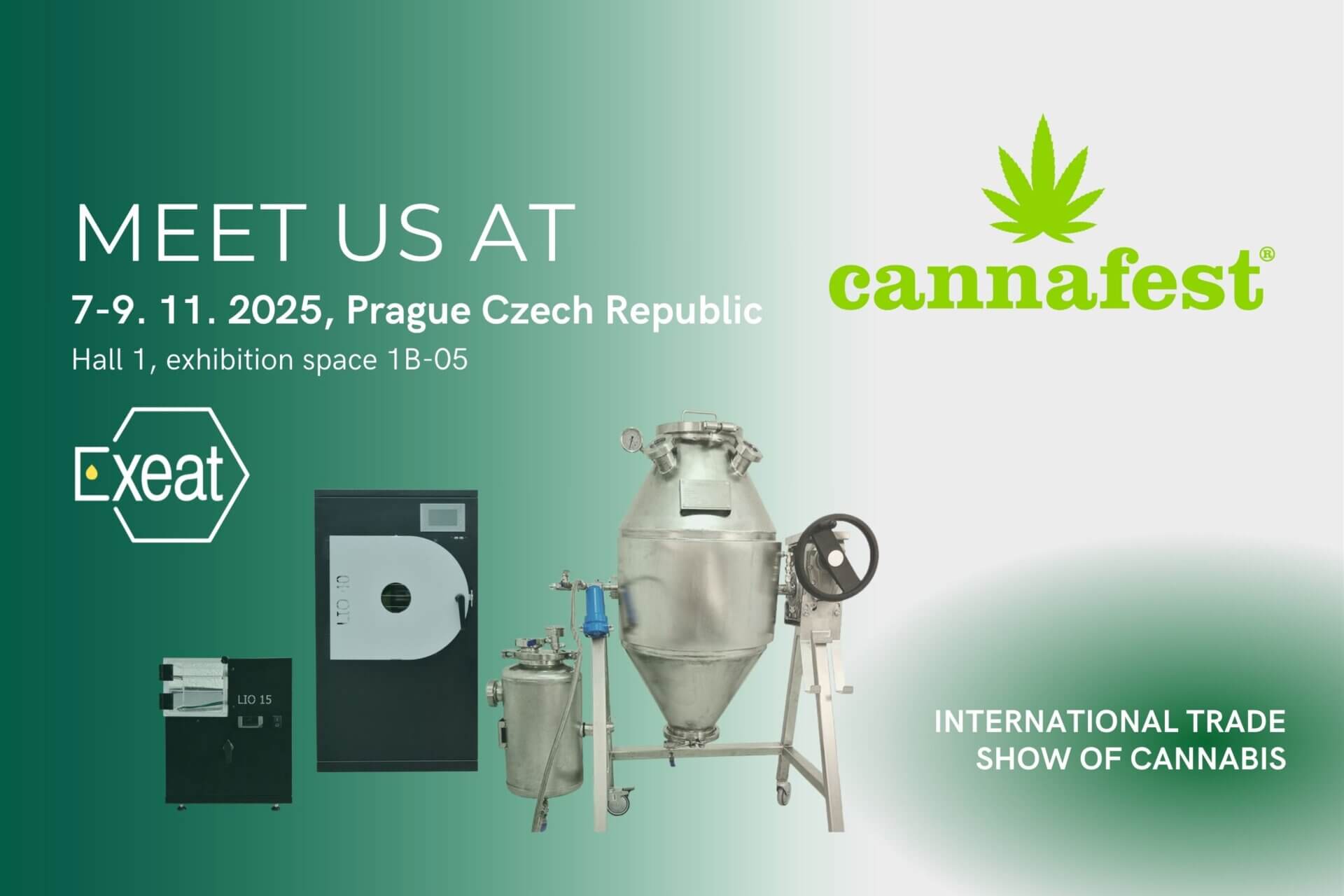We’re heading to Prague! Join Exeat at the International Cannabis Expo Hall 1, Booth 1B-05 | Nov 7–9, 2025